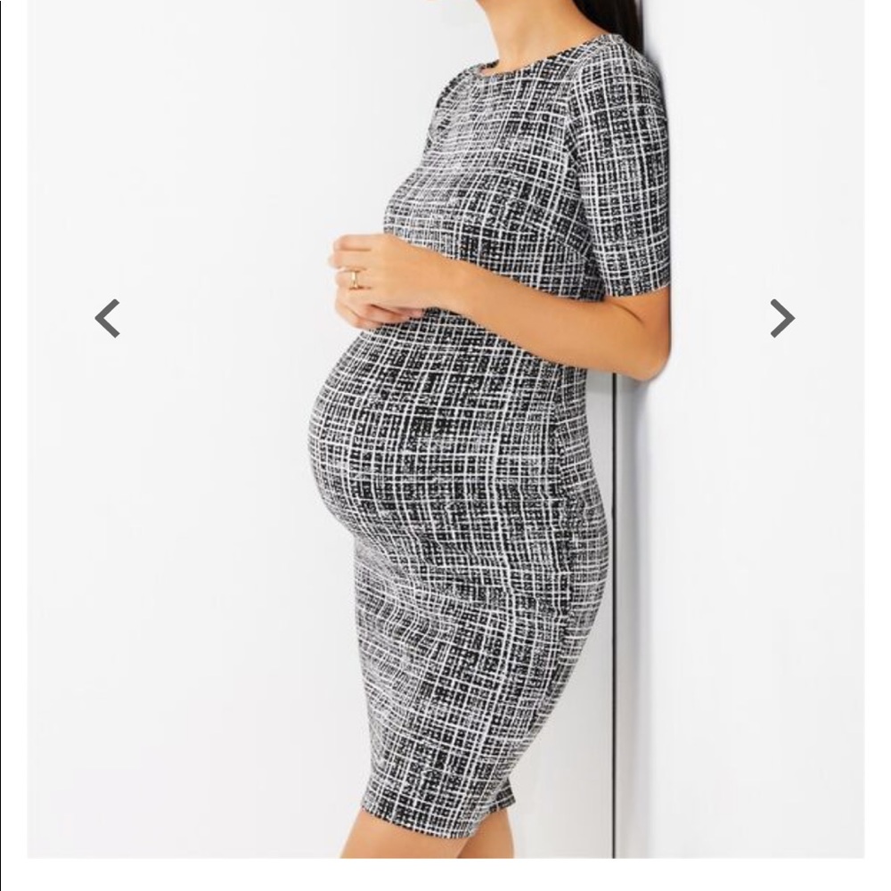 Pea in the Pod textured maternity bodycon dress